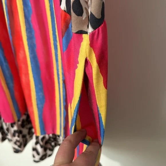 Southern Stitch XXL cheetah and colorful stripe with pockets - Picture 5 of 12